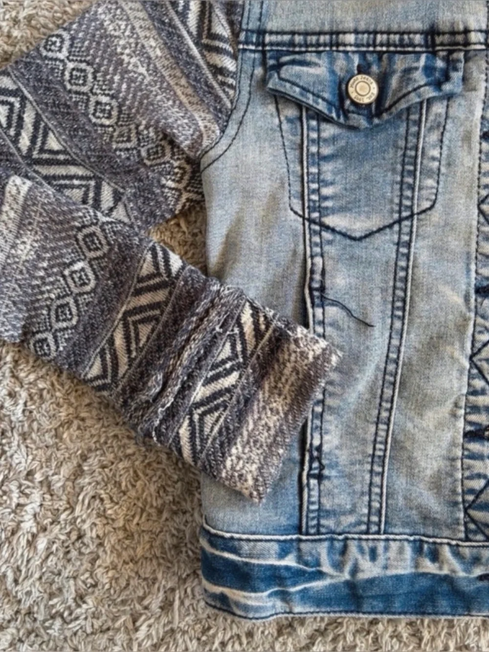 Mudd Girls• Denim Boho Jacket | Size 10